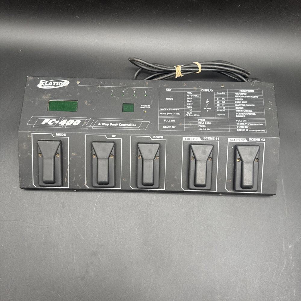 Elation Professional LSC FC-400 Stage Lighting DMX Foot Controller Untested